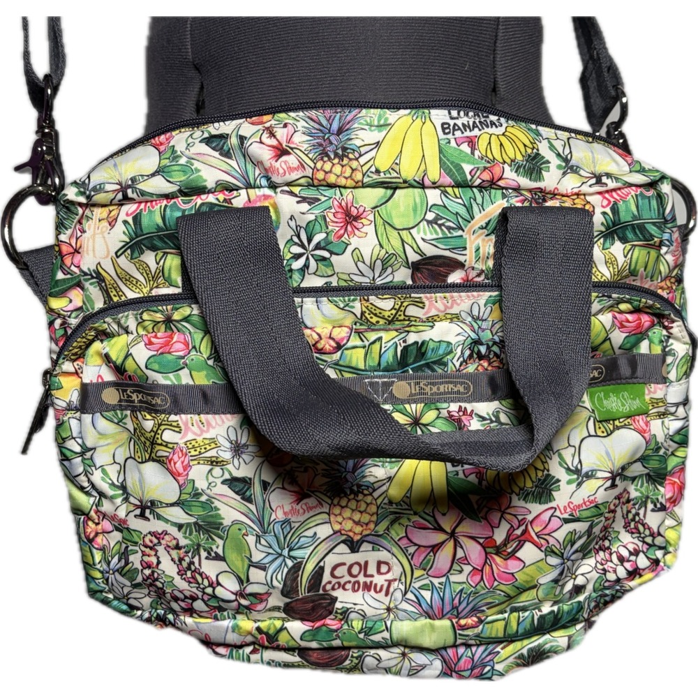 LeSportsac Christie Shinn Hawaiian Tropical Floral Crossbody Bag Handbag